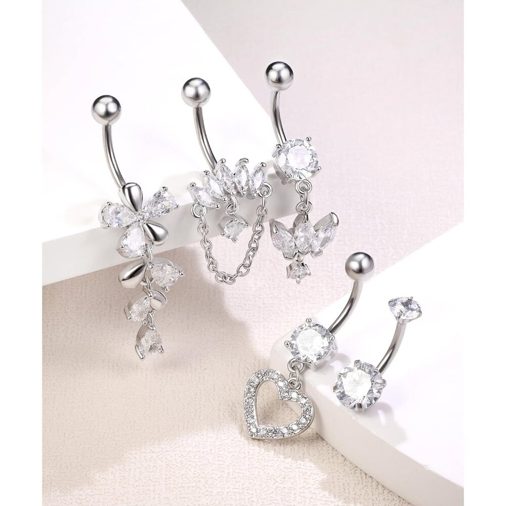 Dazzling Dangle Belly Button Ring - Surgical Stai… - image 4